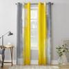 Žluté Šedé Abstraktní Texturované Závěsy pro Ložnici Kuchyňské Okenní Závěsy Garnýžové Závěsy pro Obývací Pokoj