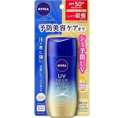 NIVEA UV Deep Protect & Care Gel 80g SPF50+ / PA++++ Péče o krásu UV, která nabízí preventivní krásu (Zabraňuje skvrnám a pihám způsobeným sluncem)