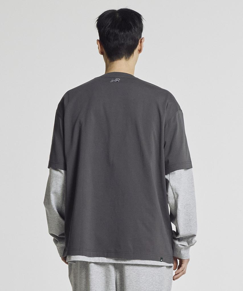 Nyuballanseu Nbneg21403 / Uni Essential Center Logo Short Sleeve T-Shirt (Charcoal)