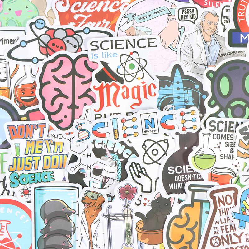 100 ks nálepka Science Chemistry Laboratory pro kufr na notebook na skateboard
