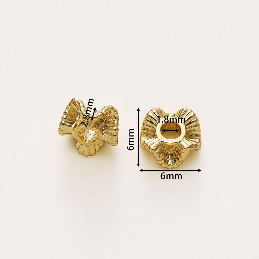 20 Stück/Packung 14K/18K Goldfarbe Beschichtetes Metall Messing Wellenform Abstandshalter Perlen Für DIY Handgemachtes Armband Schmuckherstellung Zubehör