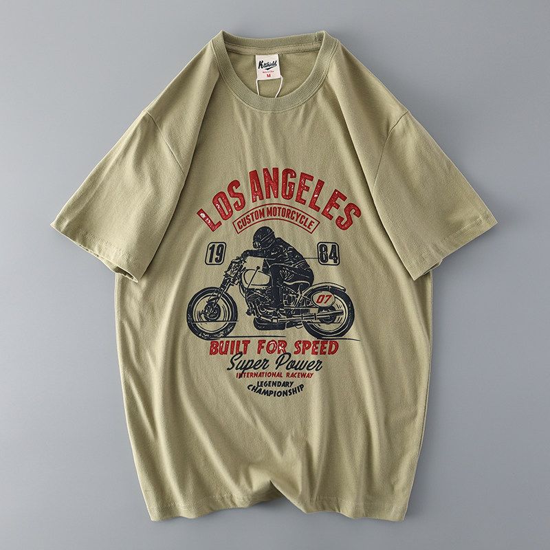 Trendy Retro Cotton Base Shirt Export Short Sleeve T-Shirt