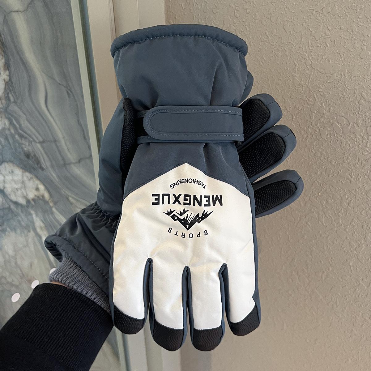 

Winter Men s Velvet Thickened Warm Proof Windproof Cold Proof and Water Splash Proof Cycling Electric Vehicle with Five Finger Touch Screen one size