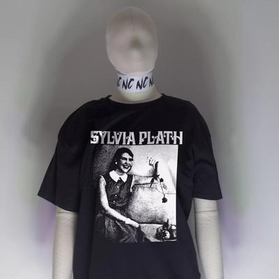 Nattkanaler Sylvia Plath T-shirt Jean-Paul Sartre Nihilism Crass Poesi