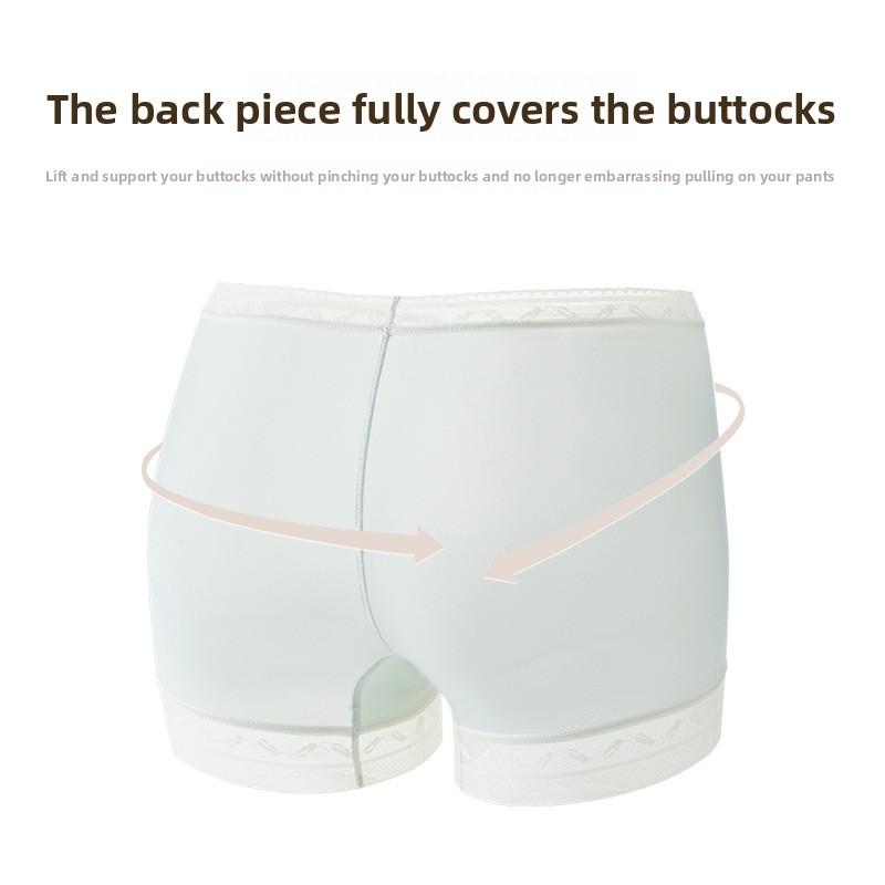 Women's Summer Thin New Lace Ice Silk No Trace Anti Go Out of Light Not Roll Up The Edge of The Underwear