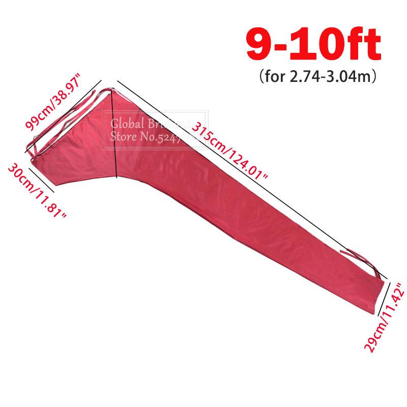 210D Für 8-13Ft Großsegel-Baumabdeckung Bootssegelabdeckung Wasserdicht Anti-UV-Sonnenschutz Staubdichte Baumsegelabdeckung Bootsabdeckung Rot