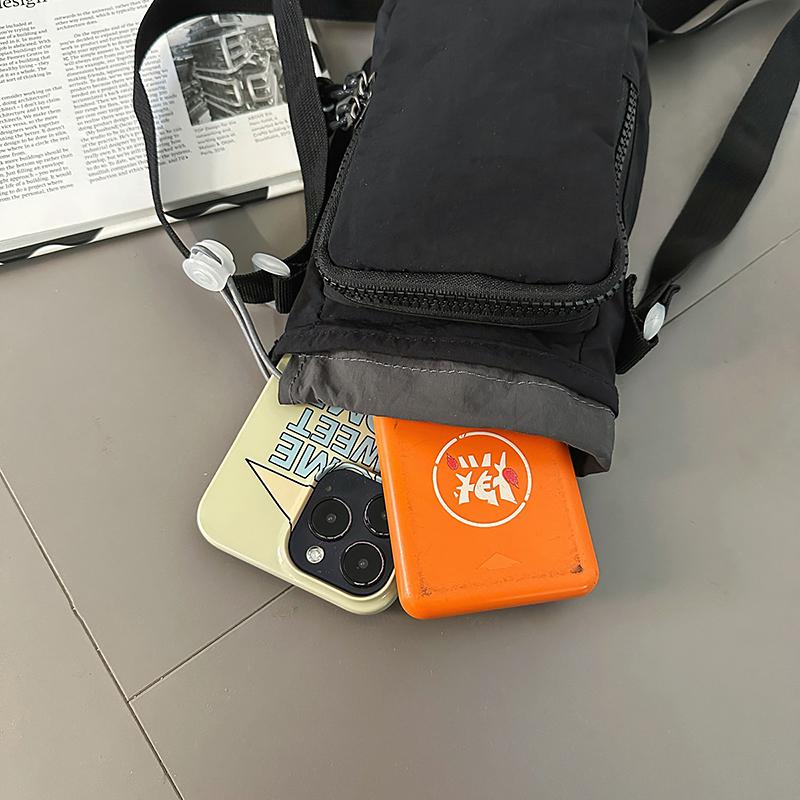 Women's Contrast Color Crossbody Bag Men's Outdoor Sports Mobile Phone Bag Lightweight Travel Shoulder Bag