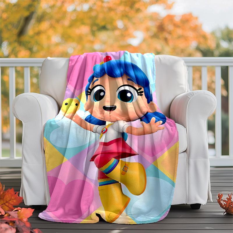 True and the Rainbow Kingdom Flannel Blanket Soft Warm All-Season Throw, Design for Camping, Car Travel, Hiking Sofa, Bed, Perfect Gift for Parties
