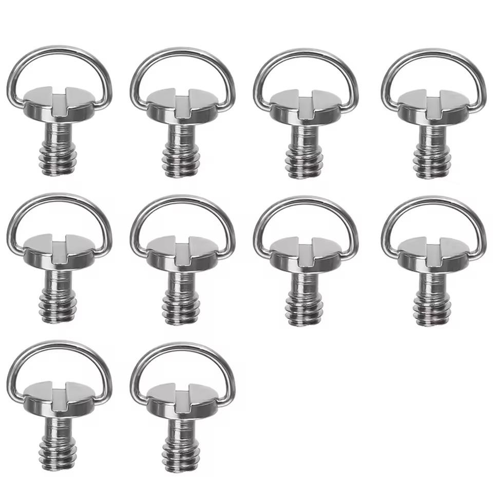 20/10/1PCS Stainless Steel 1/4" Tripod Screw Mounting Screw Adapter Quick Release Camera Screw for Camcorder Tripod Monopod