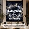 Custom Text Tapestry Scorpions Print Wall Tapestry Indoor Living Room Wall Decor