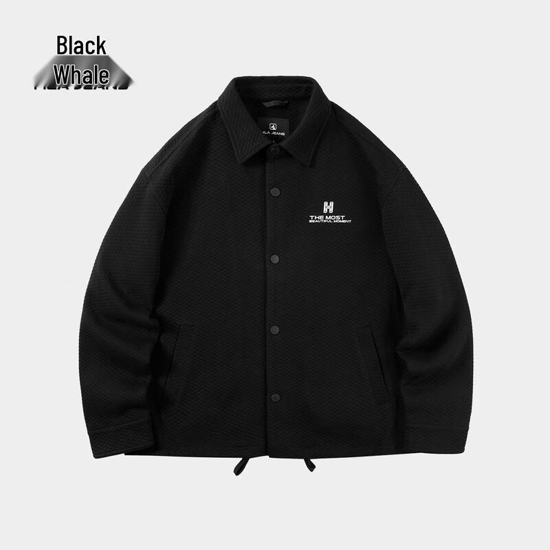 

Black Whale Lapel Casual Jacket XXL
