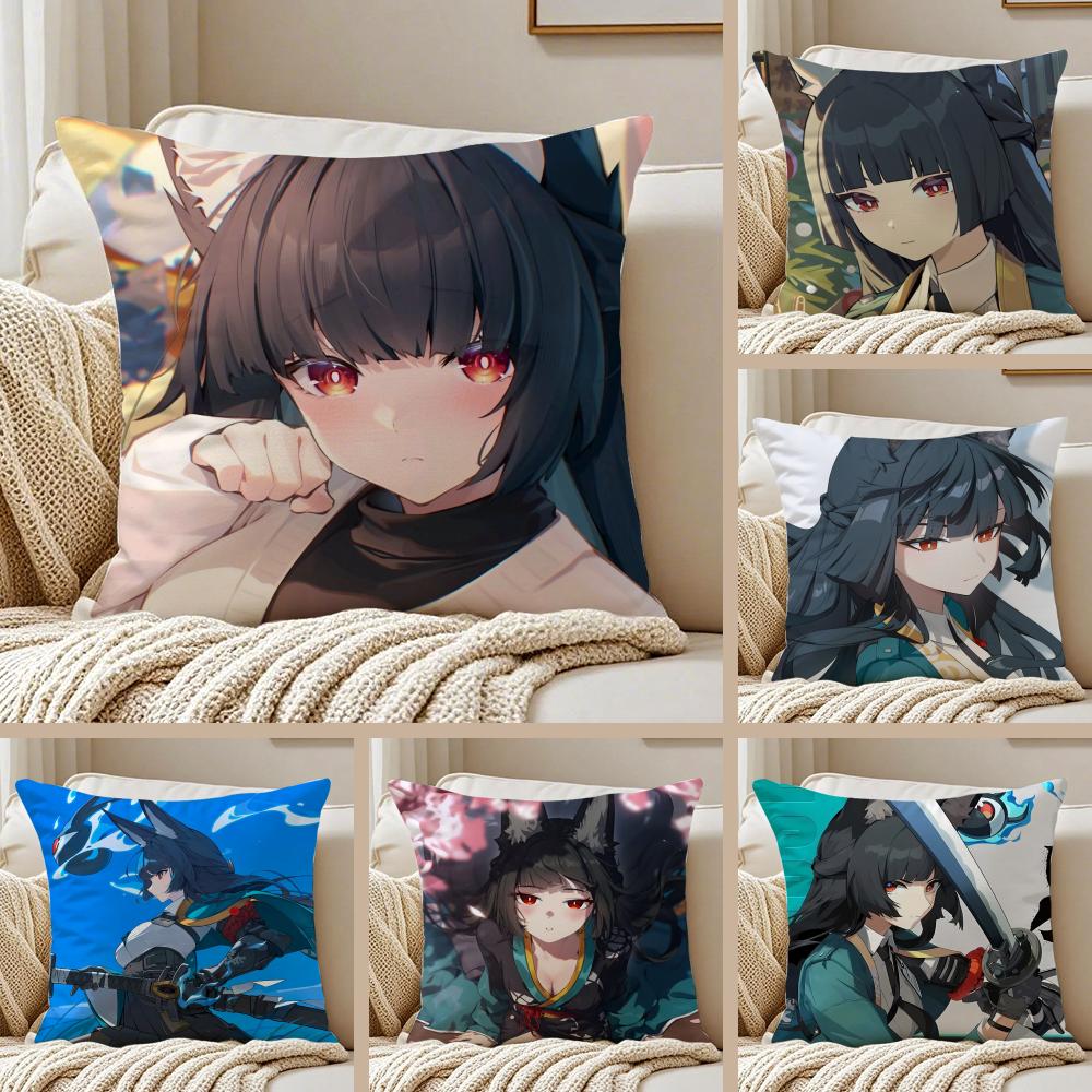 Futuristic Action Chinese Game ZZenless Zone Zero Cushion Cover Pillowcase Antidustmite living Room Sofa Decor Cushion Room