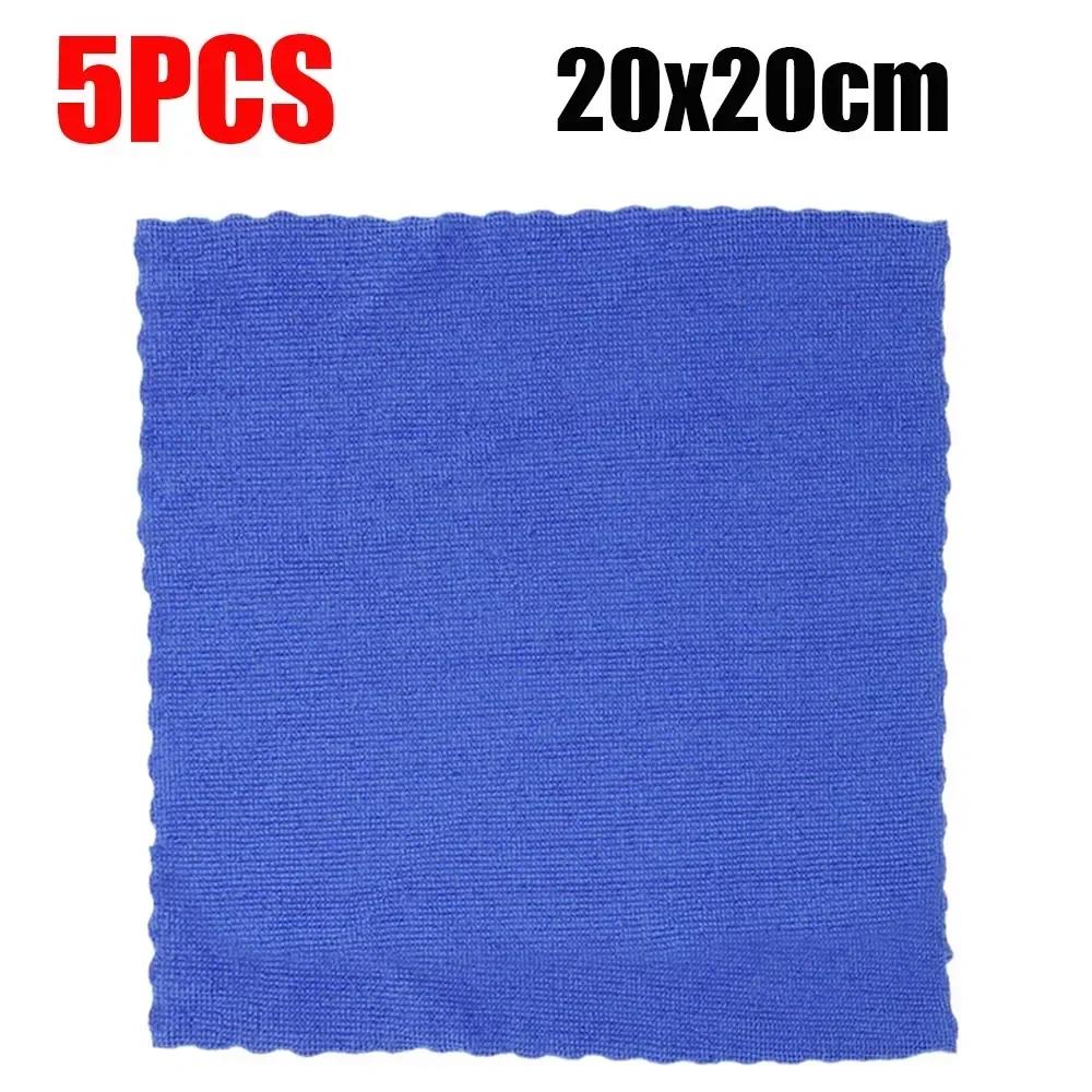 Car Microfiber Towels Auto Detailing Polishing Cloth Car Motorcycle Cleaning Care Tools Household Blue Softness Cleaning Towel