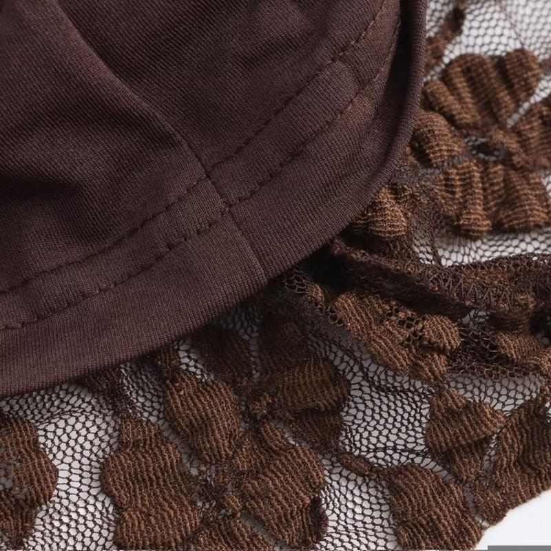 Kaslead New Arrival Women's Clothing Fashion Style Fashion Lace Round Neck Long Sleeves Long Dress 4661257