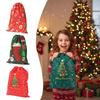 Snowman Xmas Present Sack Large Capacity Candy Bag New Bronzing Christmas Bag  Xmas Gifts