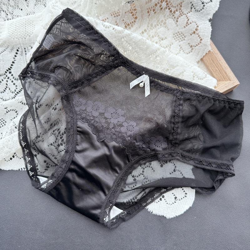 Ladies Spring Summer Sexy Mesh Lace Cute Low Rise Panties