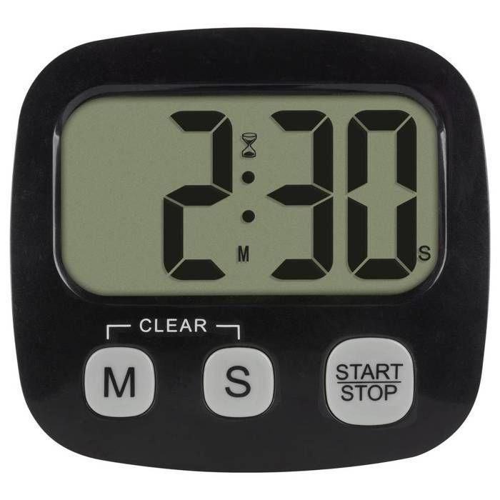 Minuterie numérique - TFA DOSTMANN - Chronomètre noir - Appareil polyvalent - Gestion précise du temps - Pour adultes