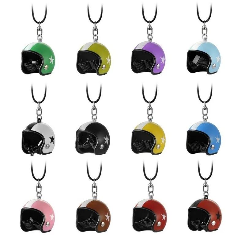 High Quality Broken Duck Safety Helmet Keychain Car Rearview Mirror Pendant  Kids Room Decoration