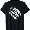 Cute Puggle Peeking Dog Graphic Design T-Shirt