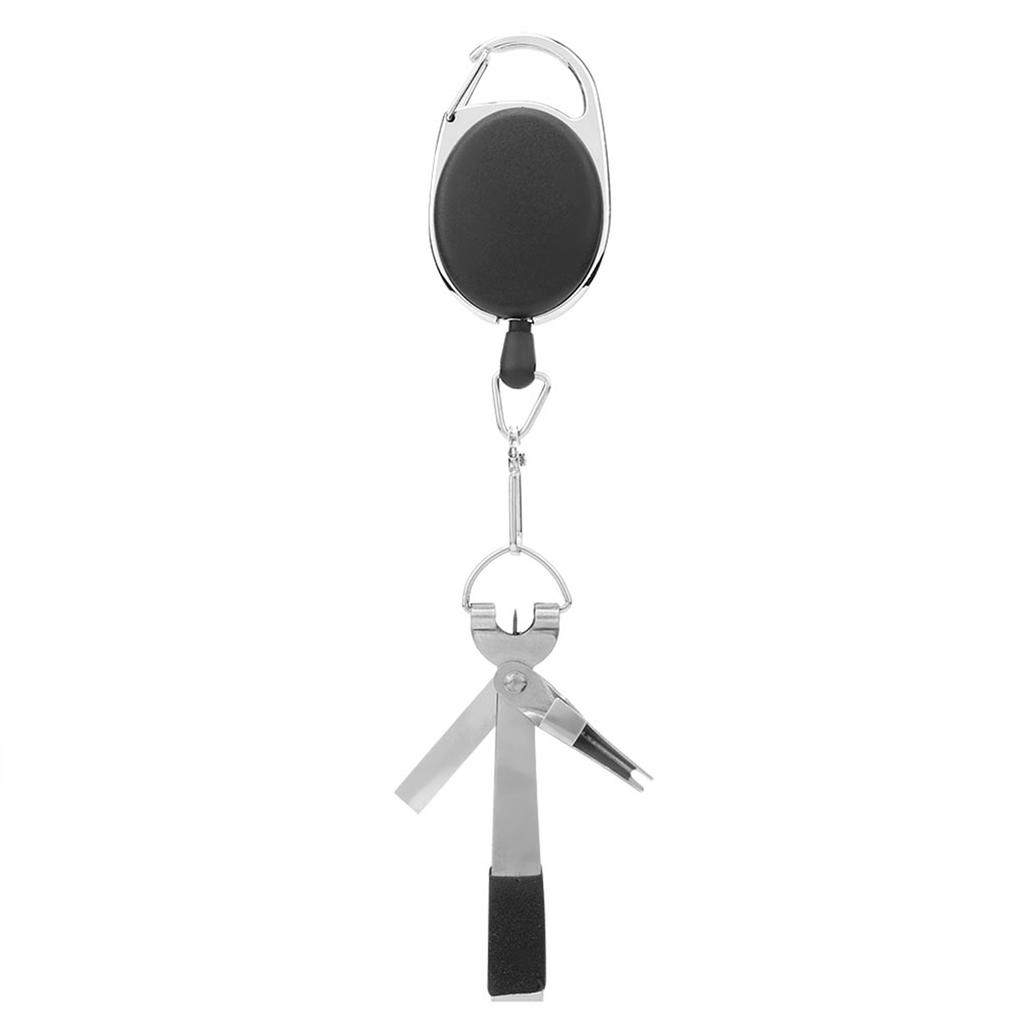 Multifunctional Fly Fishing Tool, Quick Knot Tool, Line Cutter, Nipper, Tackle with Zinger Retractor