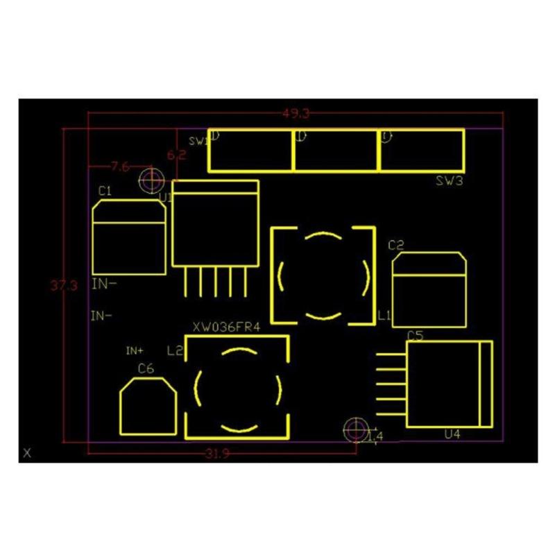 Compactly Auto Adjustable Voltages Charging Module 80% Efficient Power Conversion LM2596 XL6019 Chip Travel Friendly