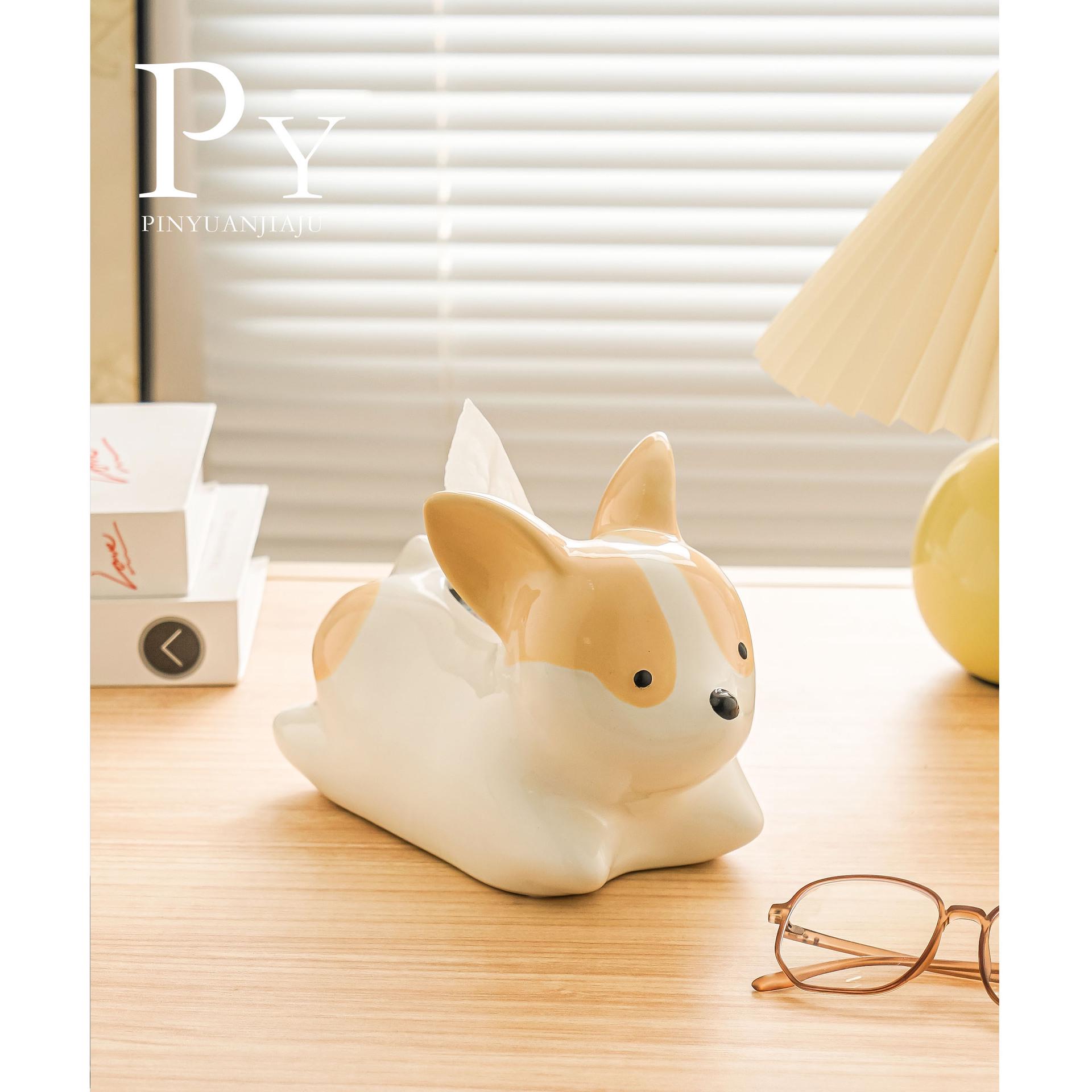 

Charming Corgi Tissue Box: Elegant Home Decor for Bathroom and Living Room