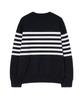 IRONYPORNO WHITELINE 86-Iroj366 Solid Striped Long Sleeve Knit Black