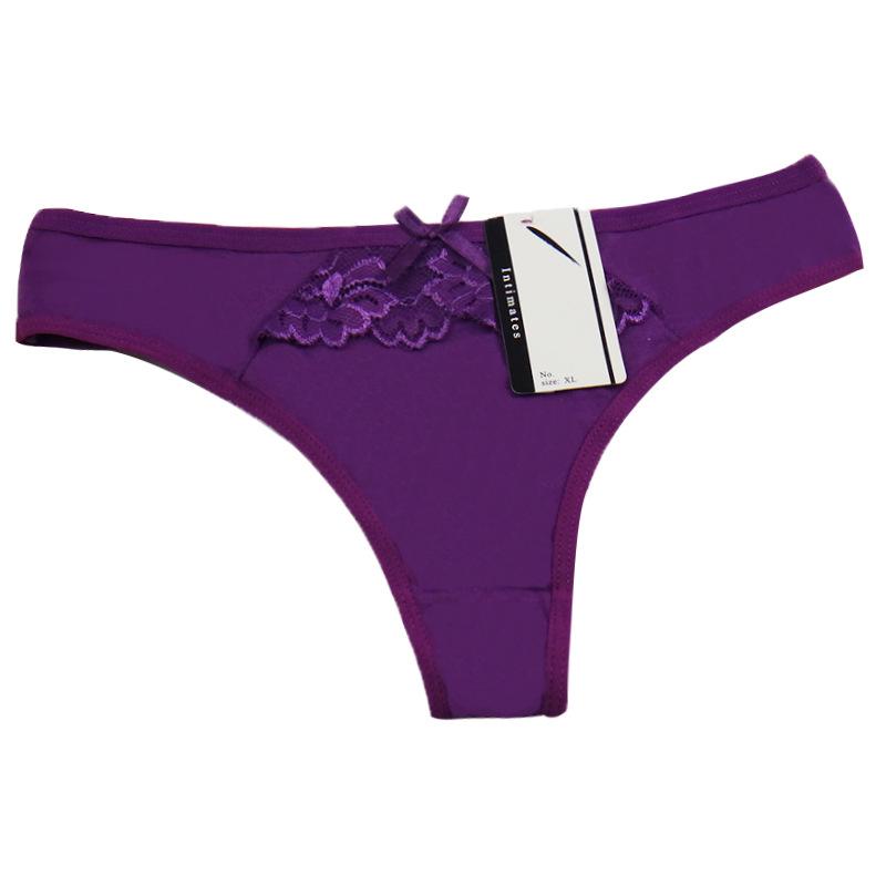 Tanga de encaje sexi, bragas de algodón para mujer, conjunto de bragas en Tanga, calzoncillos para mujer, ropa interior para niñas, 6 unids/lote