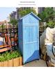 Waterproof Outdoor Wooden Storage Cabinet for Garden Tools - Anti-Corrosion and Sun Protection, Ideal for Courtyard and Balcony Use.