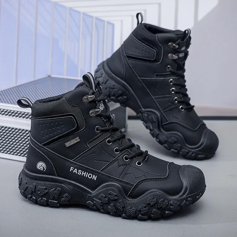 Original Outdoor Hiking Training Shoes Winter Man Boots High-top Snow Boots Man Climbing Hunting Sneakers Zapatillas Male Hombre