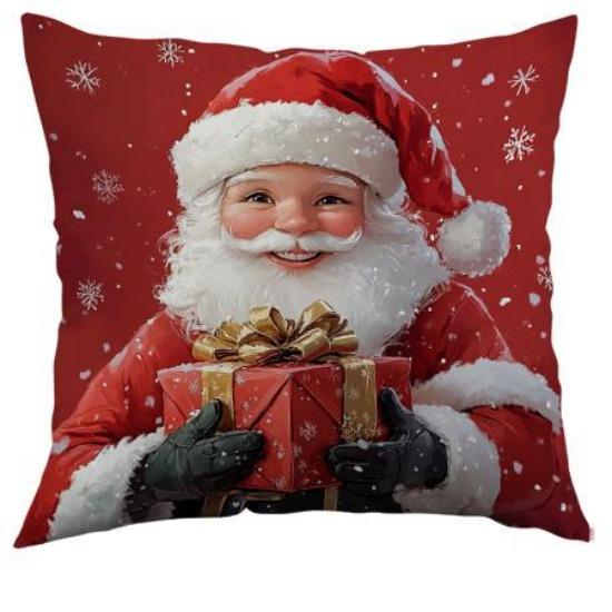 

Рождественская наволочка Красный Санта-Клаус Снеговик Односторонняя наволочка 45*45cm