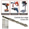 Four-Edged Eccentric Drill Bit Skewed Head High Hardness Tile Drill Bit Serrated Concrete Drill Bit Set Drilling Tool