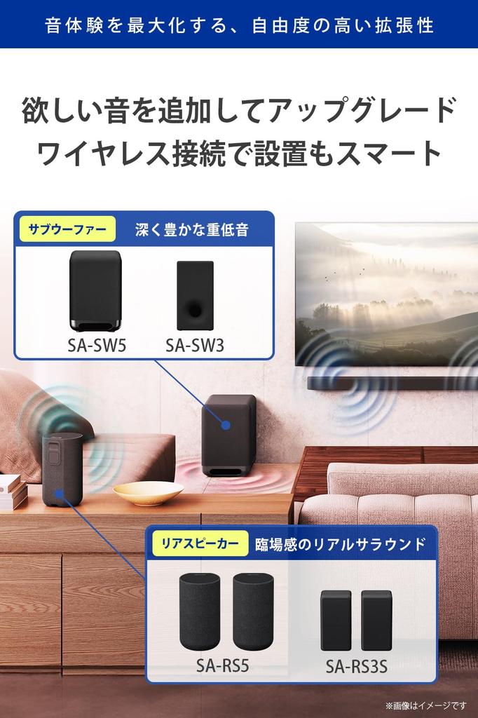Sony BRAVIA Theatre Bar 8 Soundbar surround speaker cable HT-A8000 [Dolby Atmos/DTSX compatible/360° sound/11 units/for TV/HDMI 2.1