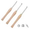 Hard Alloy Pointed Tip Wood Lathe Tool Set Wood Bending Multiple Sharp Edges Swan Neck Hollow Tool Sturdy Rotating
