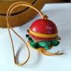 3D Sturdy Leather Pomegranate Adornment Fashionable Fruits Cow Leather Pomegranate Pendant With Bag Accessories