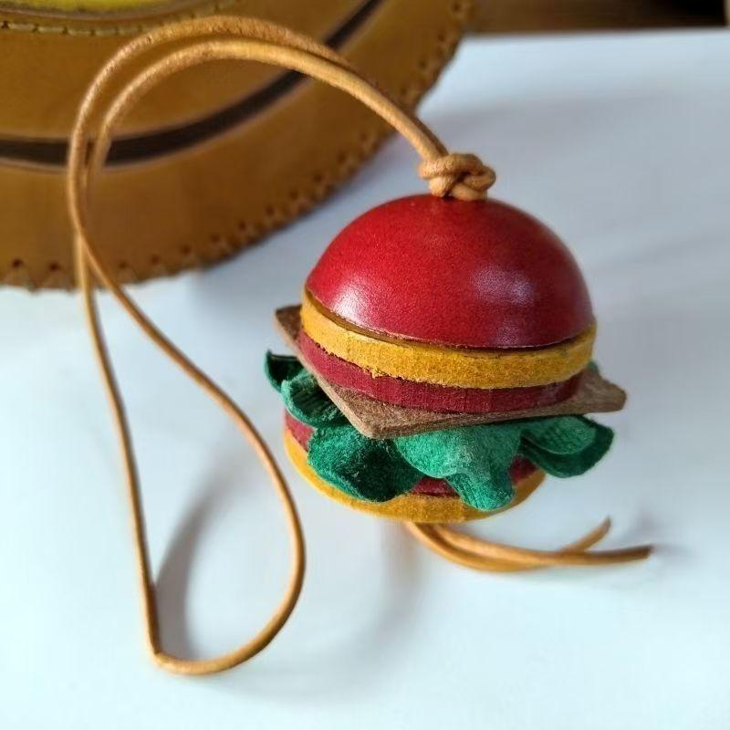 3D прочный кожаный гранат Украшение Модные фрукты Коровья кожа Гранатовый кулон С аксессуарами для сумки