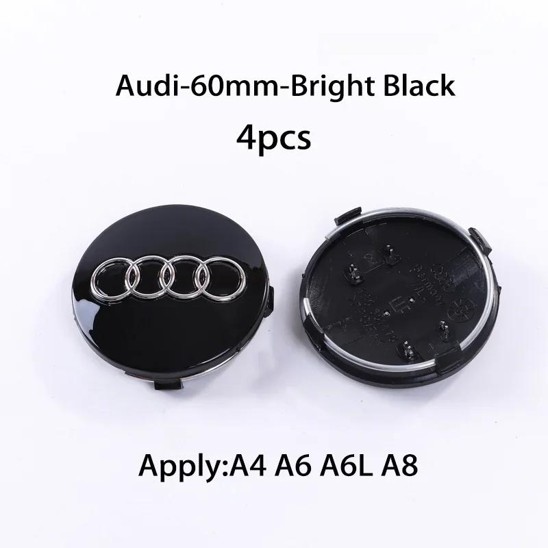 Hub Caps Hot For Audi 4pcs 60mm 61mm 68mm 69mm Audi Hub Caps Car Wheel Center Caps For Audi A1 A2 A3 A4 A5 A6 A7 A8 S3 S6 Q3
