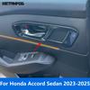 For Honda Accord Sedan  2024 2025 Carbon Fiber Ide Door Handle Bowl Cover Trim Sticker Interior Accessories Car Styling