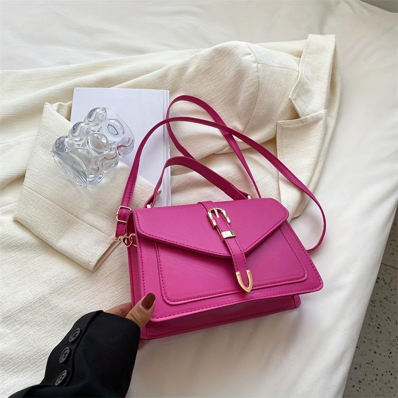 An Elegant Women'S Crossbody Bag, Suitable for Women And Men, Single-Color Crossbody Bag, Adjustable Shoulder Strap, Zipper Closure
