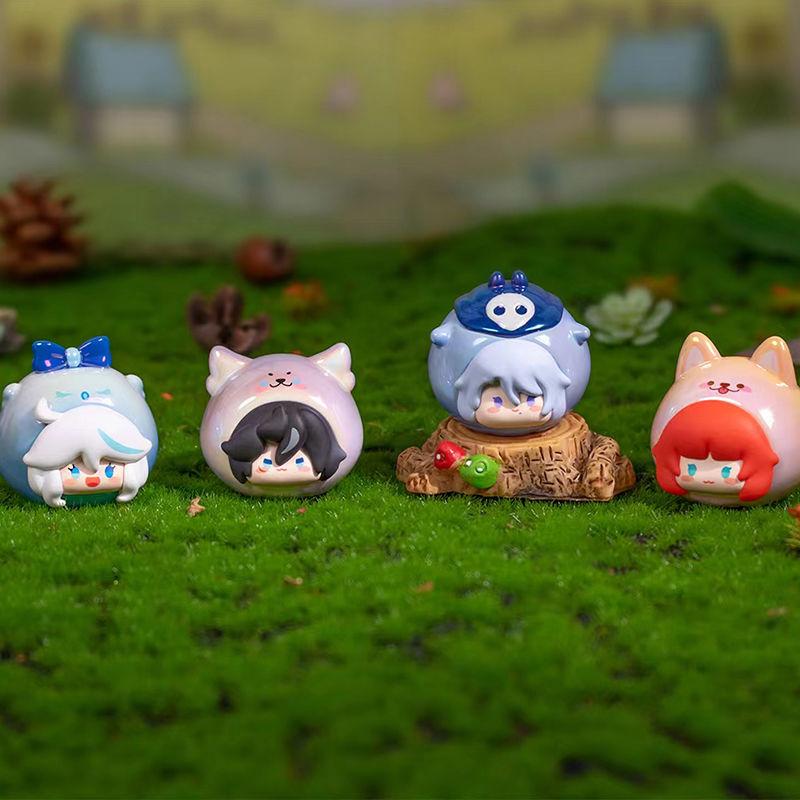 Genshin Impact Blind Box Furina Mini Anime Figure Game Surprise Box Q Version Kamisato Figures Pvc Dolls Desk Decora Toys Gifts
