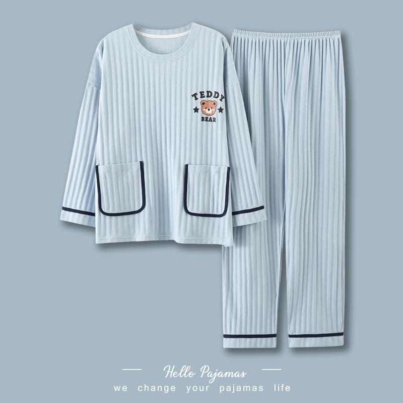 

Пижамы женские новые хлопковые с длинными рукавами плюс размер домашняя одежда