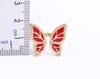 High Quality New Style INS Butterfly Enamel Dripping Oil Glazed Geometric Ring 5 Colors for Women Party Friendship Jewelry Gift
