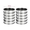Double Rolled Stainless Steel English Muffin Rings Food Safe Metal Cooking Rings for Fried Eggs Dessert Tarts Baking Bakeware