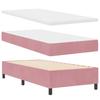 Box Spring Bed with Mattress and Headboard Pink 80 x 200 cm Velvet