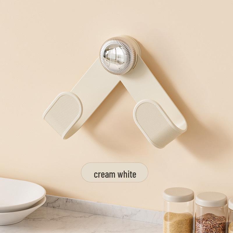 Wall-Mounted Rotating Suction Cup Kitchen Rack for Pot Lids & Cutting Boards