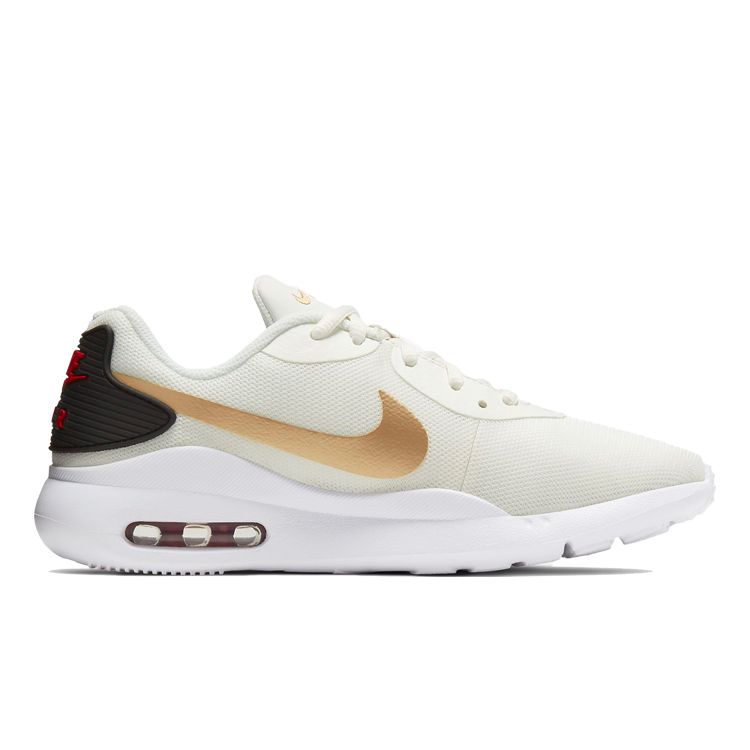 Nike Air Max Oketo Sail Metallic Gold Women Sneakers White Gym-Red  AQ2231-105