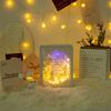Papercut Light Box Soft Warm Light Romantic USB Battery Powered 3D Paper Carving Lamp for Bedroom Office Party Type 1