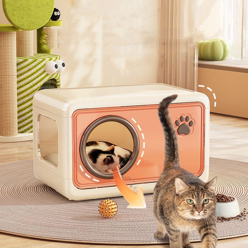 Ventilated Pet Cat Cage Double Layer Cat Sleep House Universal Cat Shelter Four Season