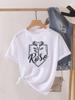 Love Heart Print Clothes Graphic Tshirt Fashion Print Summer Unisex Trend Sweet Short Sleeve Lady Female Shirt Tee