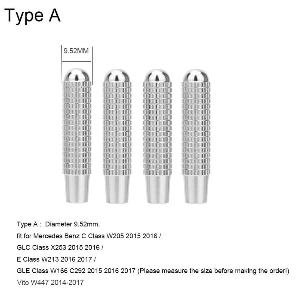 4pcs Aluminum Alloy Car Door Lock Pin for Mercedes Cla Gla C E Glc Gle Glk Class W176 W205 W213 X253